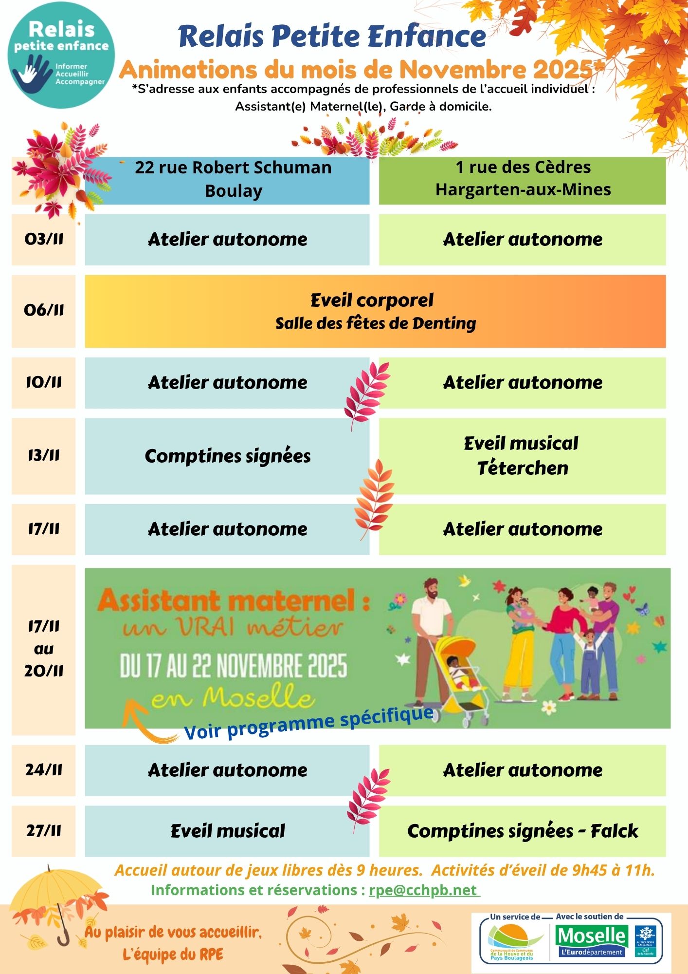 Programme Novembre 2025